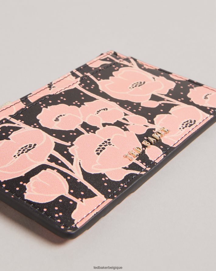 être Ted Baker femmes porte-cartes zippé à imprimé floral poppsi noir FR8J42951 accessoires
