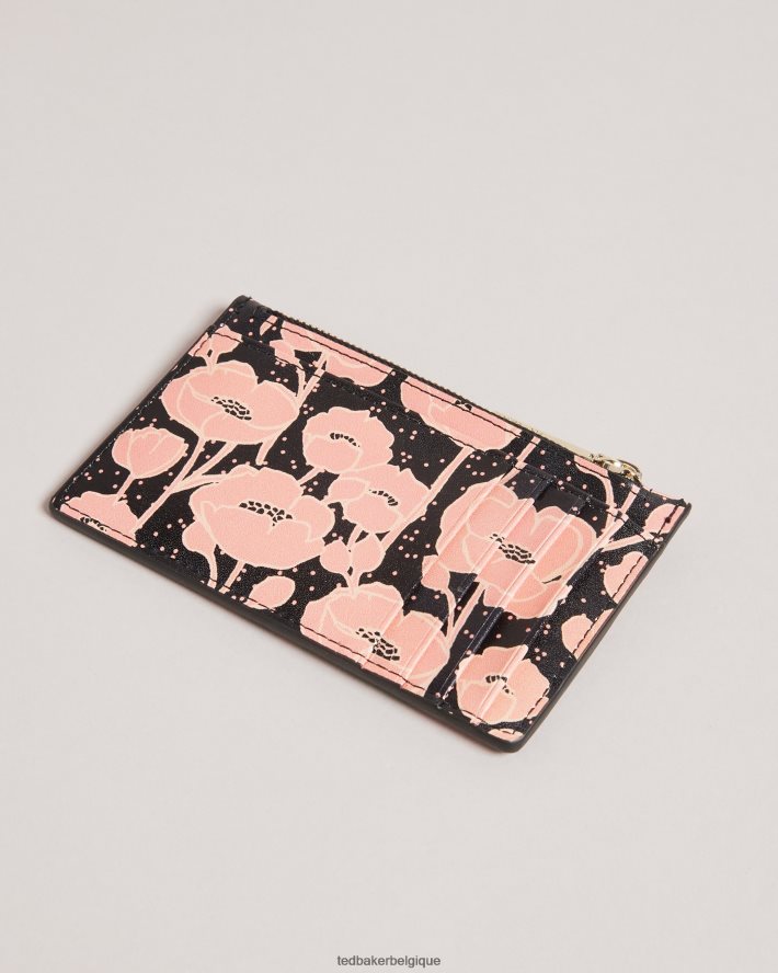 être Ted Baker femmes porte-cartes zippé à imprimé floral poppsi noir FR8J42951 accessoires