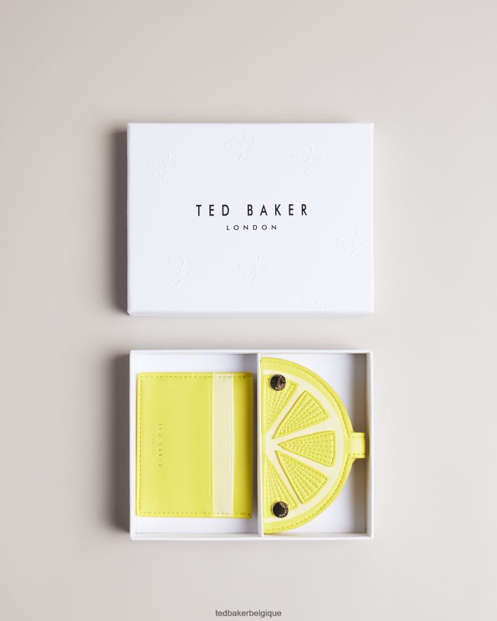 être Ted Baker femmes porte-clés et porte-cartes en tranches de citron Lemmonn jaune FR8J421095 accessoires