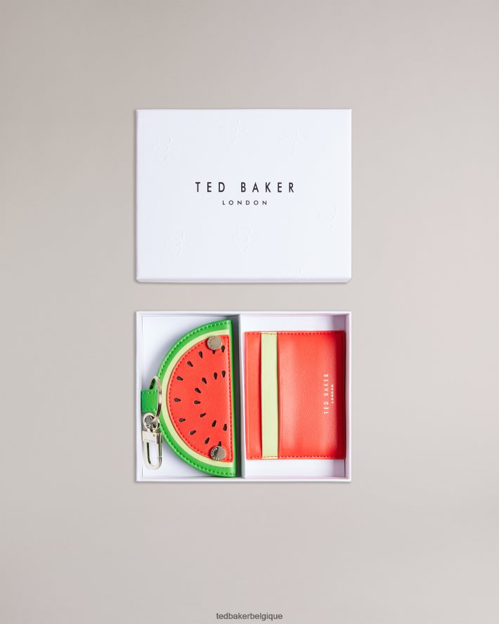 être Ted Baker femmes porte-clés et porte-cartes pastèque wmelon rouge FR8J421113 accessoires