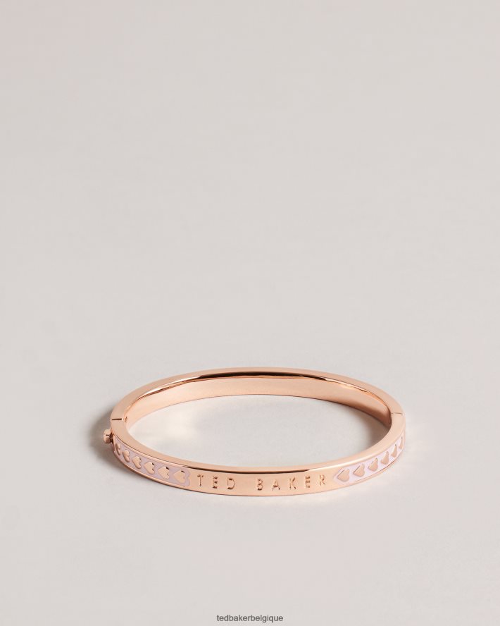 être Ted Baker femmes bracelet coeur en émail eellie rose pâle FR8J421038 bijoux