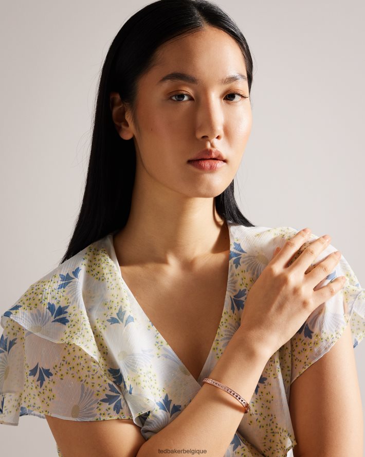 être Ted Baker femmes bracelet coeur en émail eellie rose pâle FR8J421038 bijoux