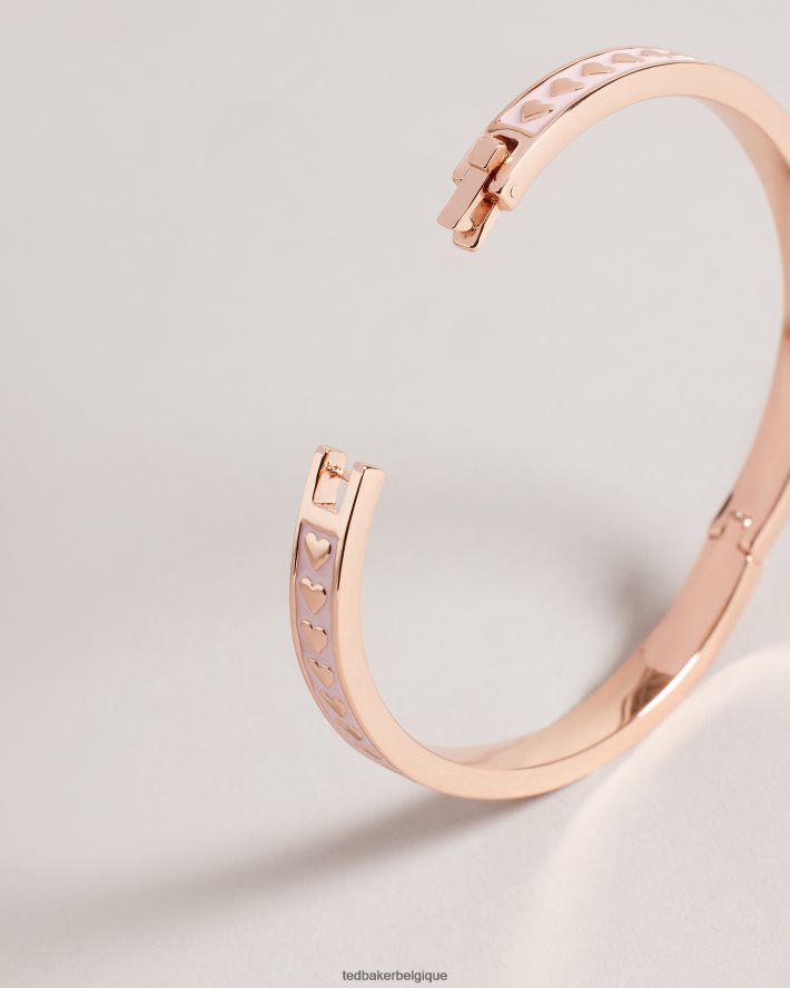 être Ted Baker femmes bracelet coeur en émail eellie rose pâle FR8J421038 bijoux