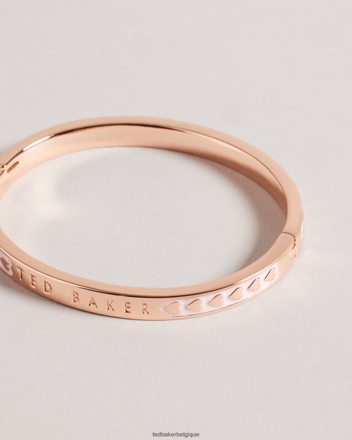 être Ted Baker femmes bracelet coeur en émail eellie rose pâle FR8J421038 bijoux