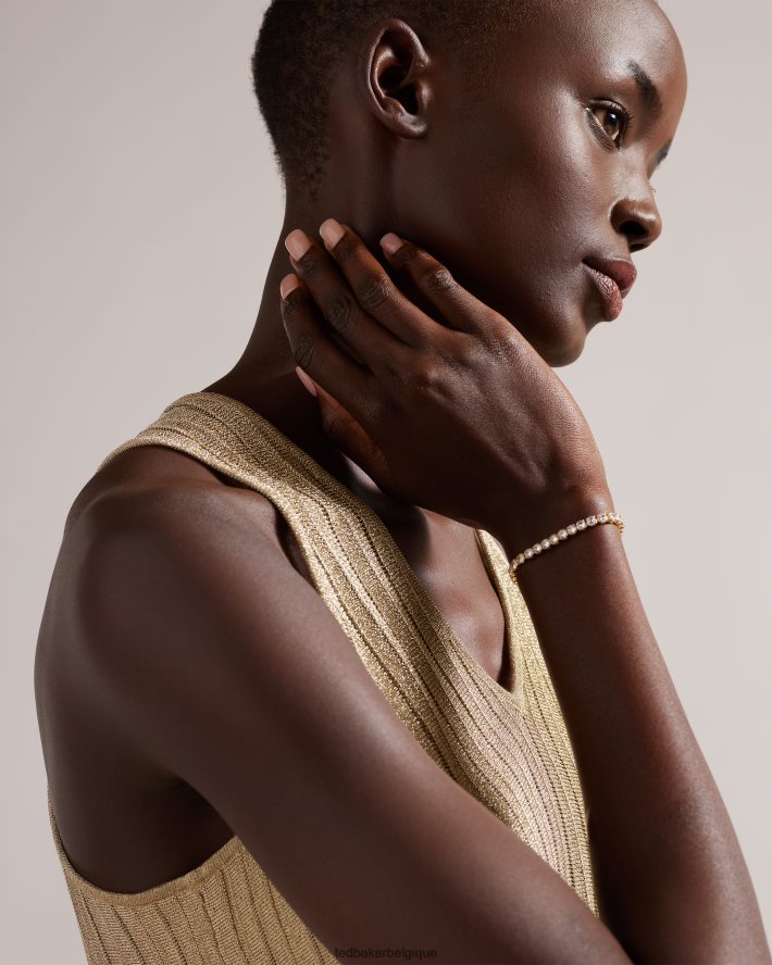 être Ted Baker femmes bracelet coulissant en cristal icône Melrah couleur or FR8J42992 bijoux