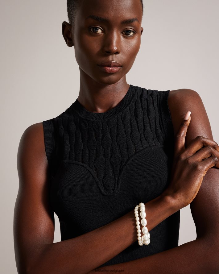 être Ted Baker femmes bracelet double brin de perles de verre Parkah couleur or FR8J42997 bijoux