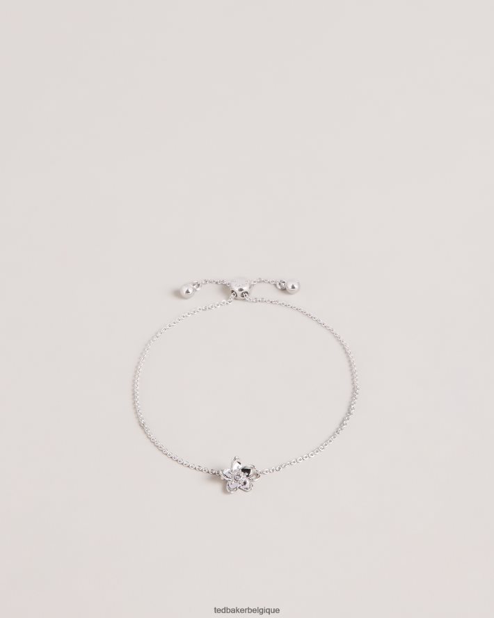 être Ted Baker femmes bracelet à fleurs tressées couleur argent FR8J42963 bijoux