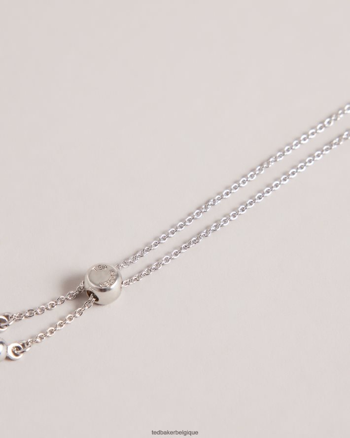 être Ted Baker femmes bracelet à fleurs tressées couleur argent FR8J42963 bijoux