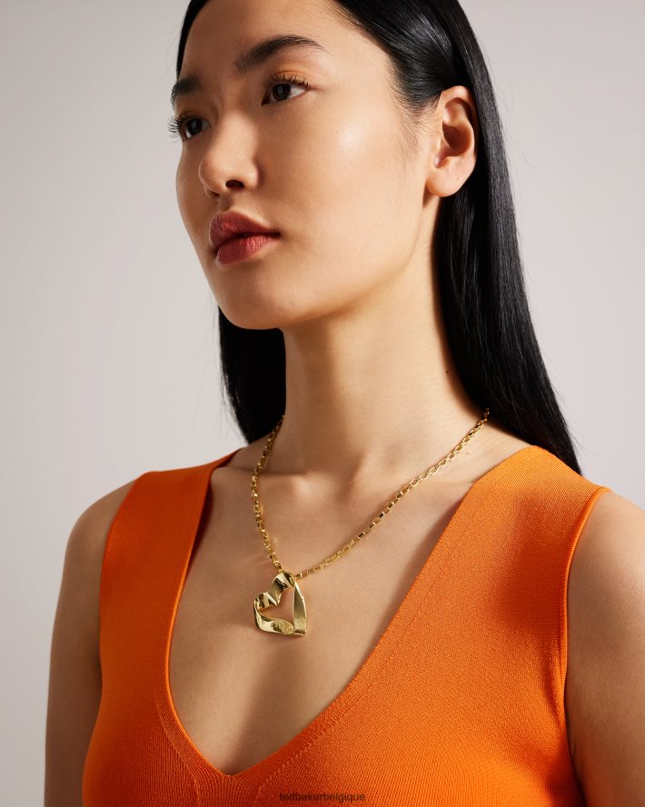 être Ted Baker femmes Mareka collier pendentif coeur infini couleur or FR8J421110 bijoux