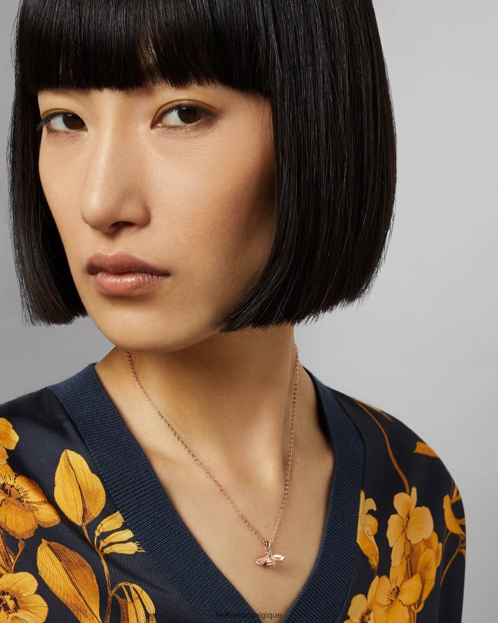 être Ted Baker femmes bellema collier pendentif bourdon couleur or rose FR8J421027 bijoux