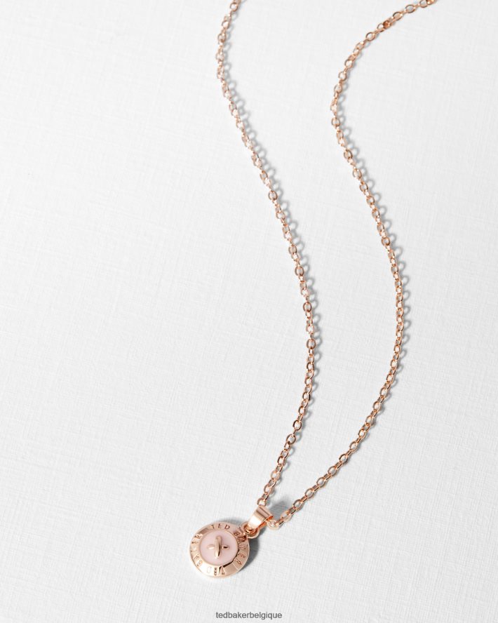 être Ted Baker femmes collier bouton en émail elvina bébé rose FR8J421108 bijoux