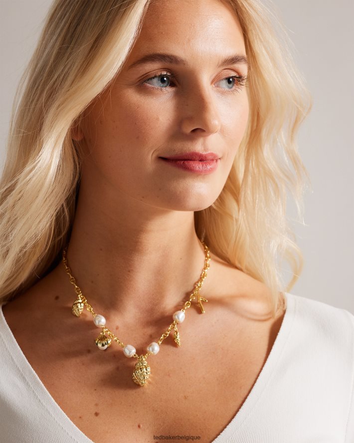 être Ted Baker femmes collier de déclaration de coquille en spirale srenety couleur or FR8J42973 bijoux
