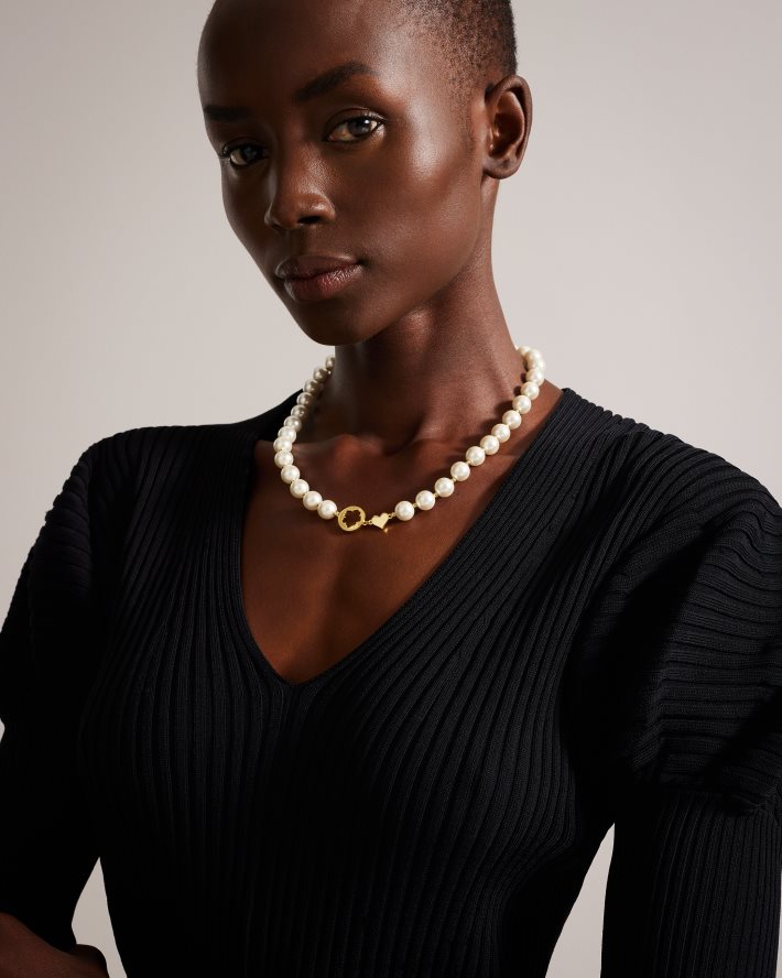 être Ted Baker femmes collier de perles de verre palooma et de magnolia couleur or FR8J42985 bijoux