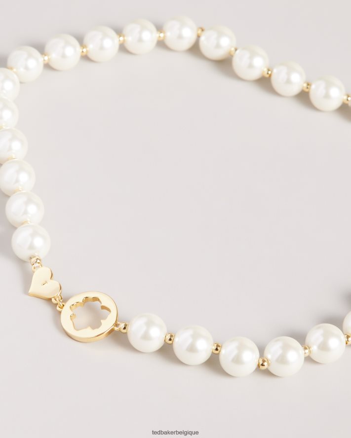 être Ted Baker femmes collier de perles de verre palooma et de magnolia couleur or FR8J42985 bijoux