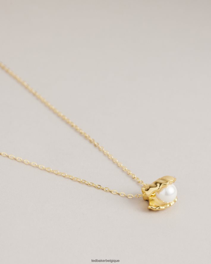 être Ted Baker femmes collier pendentif coquille de palourde clamra couleur or FR8J421046 bijoux