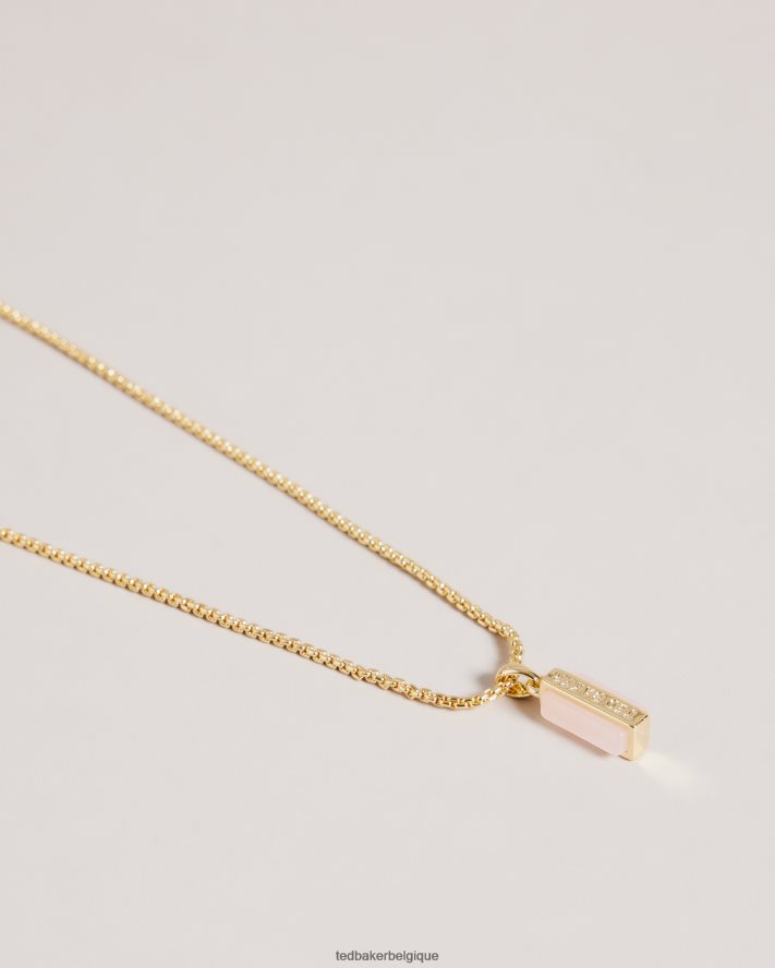 être Ted Baker femmes pendentif barre de pierres précieuses gianni pl-rose FR8J421019 bijoux