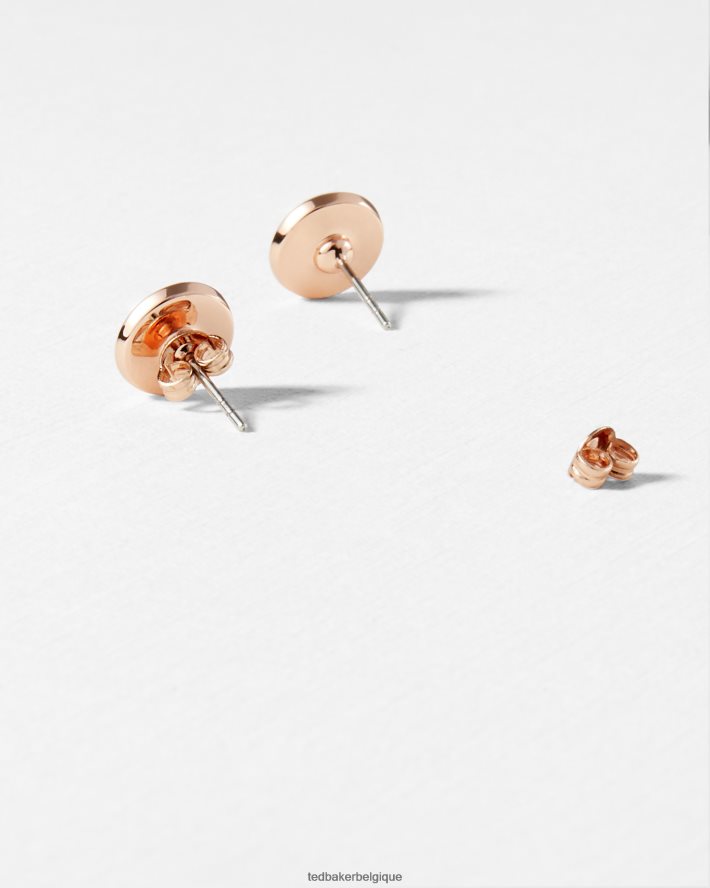 être Ted Baker femmes Eisley - Boucles d'oreilles à bouton en émail bébé rose FR8J421099 bijoux