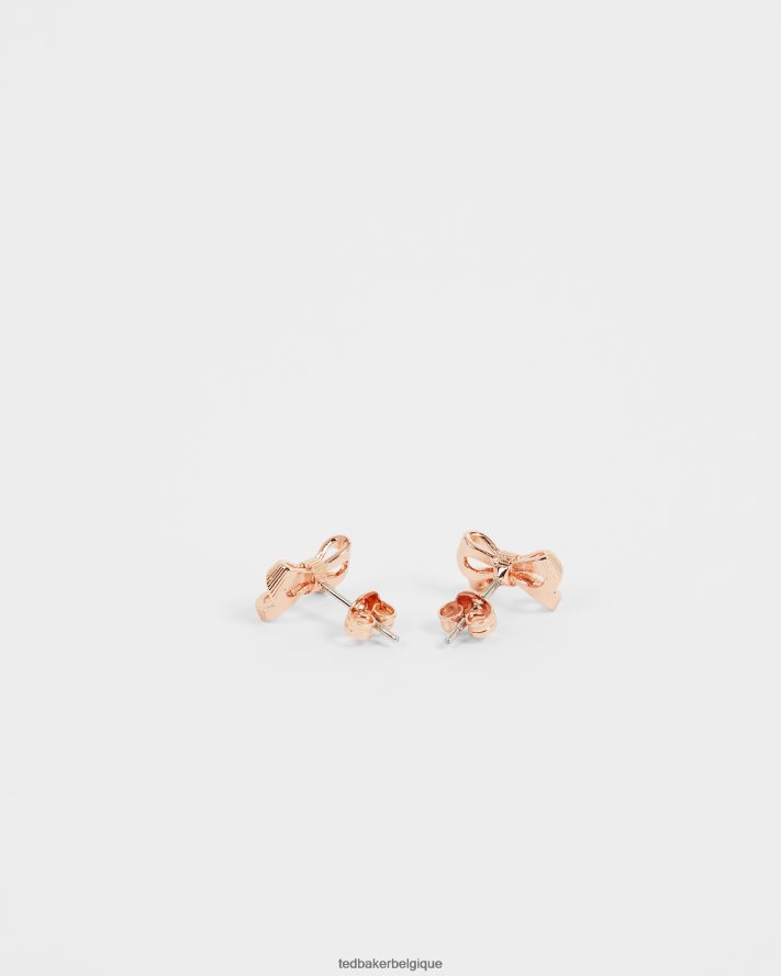 être Ted Baker femmes Pollay tbj2666 petite boucle d'oreille à nœud couleur or rose FR8J421142 bijoux