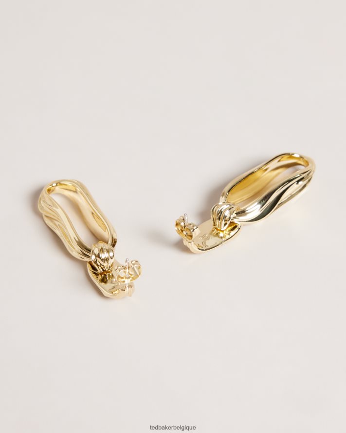 être Ted Baker femmes Rendali - Boucles d'oreilles pendantes à chaîne ondulée couleur or FR8J421057 bijoux