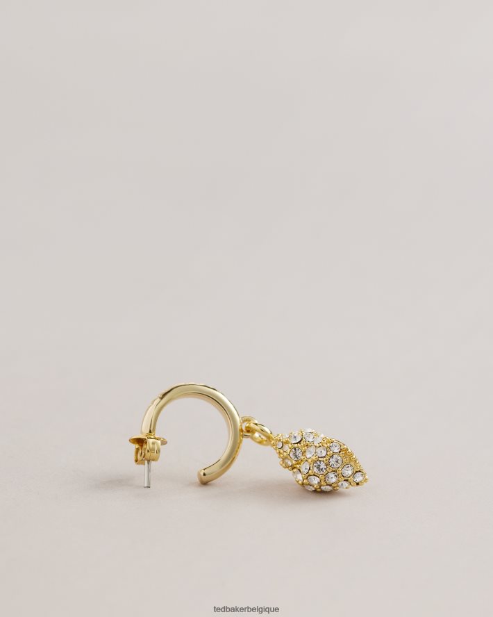 être Ted Baker femmes Sersiee - Boucles d'oreilles pendantes en forme de coquillage en cristal couleur or FR8J421146 bijoux
