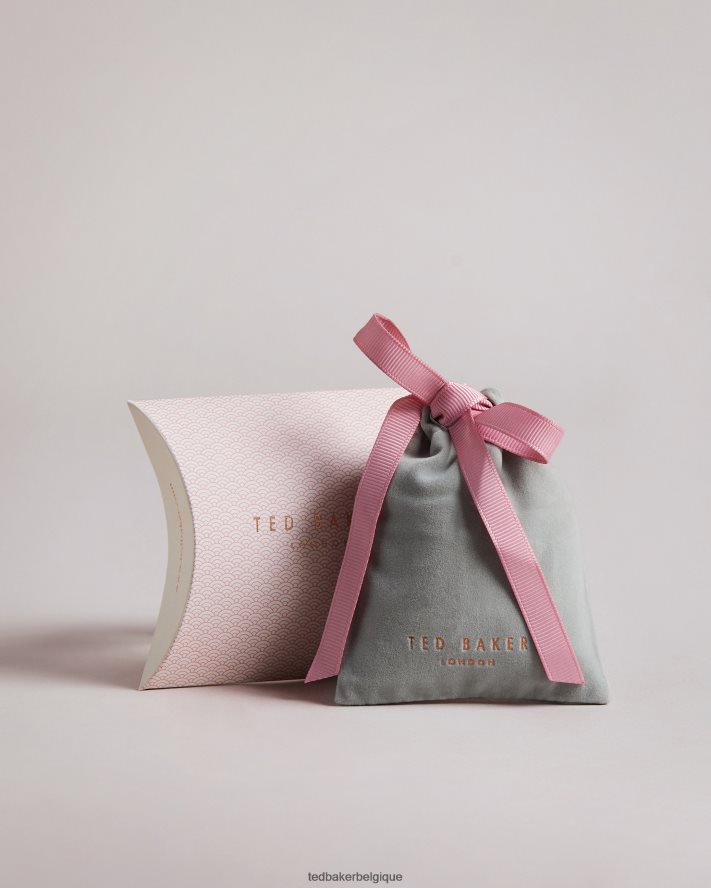 être Ted Baker femmes boucle d'oreille nano en cristal Perella couleur or rose FR8J421135 bijoux