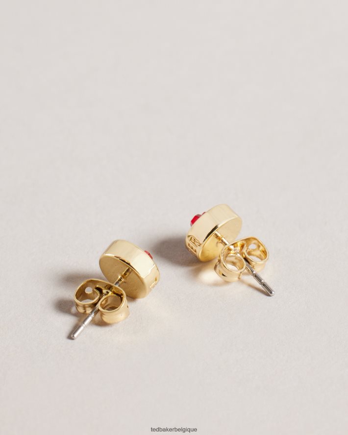 être Ted Baker femmes boucles d'oreilles coeur en verre heartan rouge FR8J421084 bijoux