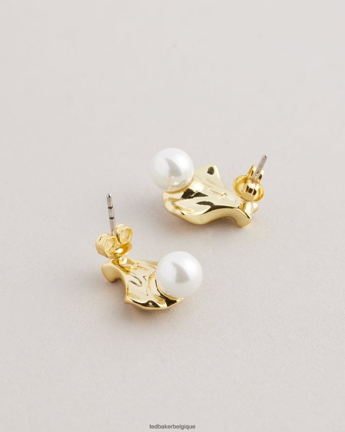 être Ted Baker femmes boucles d'oreilles en coquille de palourde callien couleur or FR8J421058 bijoux