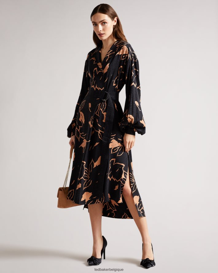 être Ted Baker femmes escarpins hyana moiré avec nœud en satin noir FR8J42903 chaussures