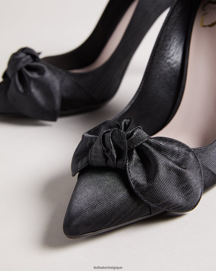 être Ted Baker femmes escarpins hyana moiré avec nœud en satin noir FR8J42903 chaussures