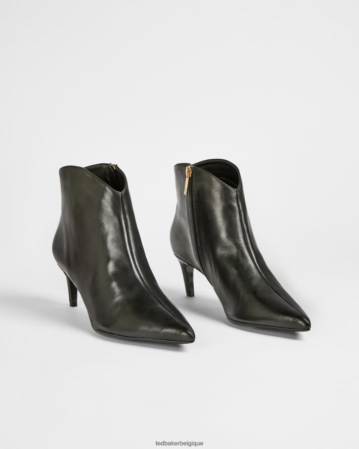 être Ted Baker femmes Botte à talons aiguilles en cuir Galiana 60 mm noir FR8J42932 chaussures