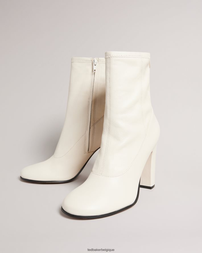 être Ted Baker femmes bottines en cuir stretch Marshah écru FR8J42929 chaussures