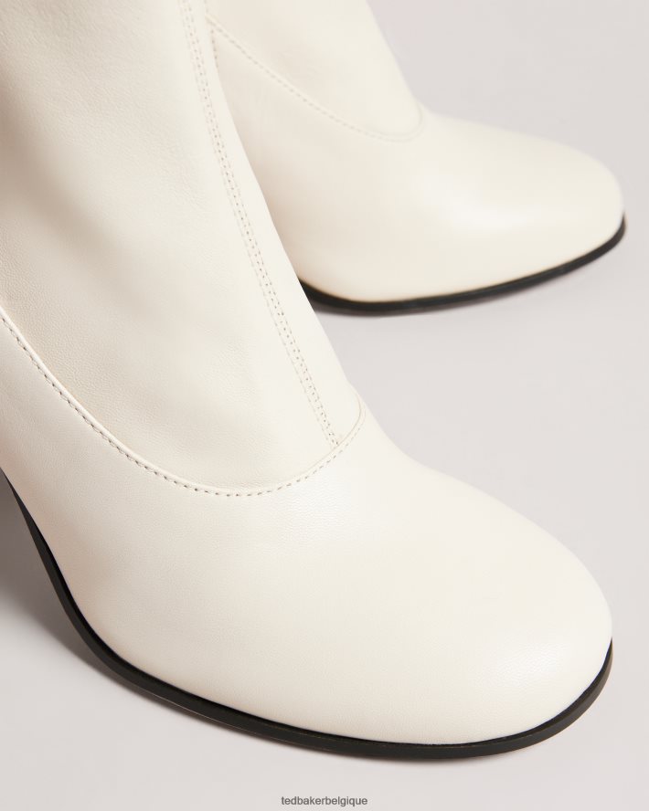 être Ted Baker femmes bottines en cuir stretch Marshah écru FR8J42929 chaussures