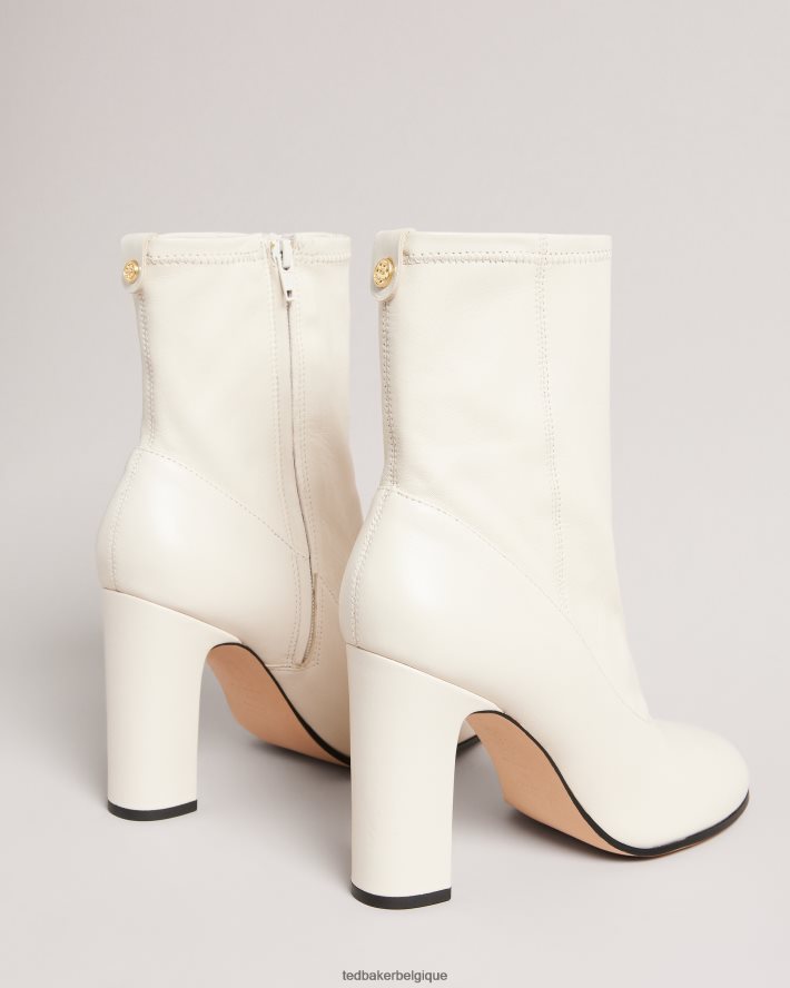 être Ted Baker femmes bottines en cuir stretch Marshah écru FR8J42929 chaussures