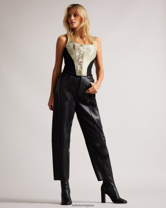 être Ted Baker femmes bottines en cuir stretch Marshah noir FR8J42922 chaussures