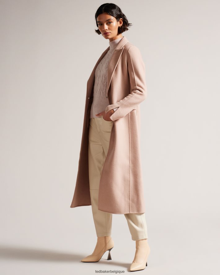 être Ted Baker femmes bottines à talons hauts en cuir stretch liya naturel FR8J42855 chaussures