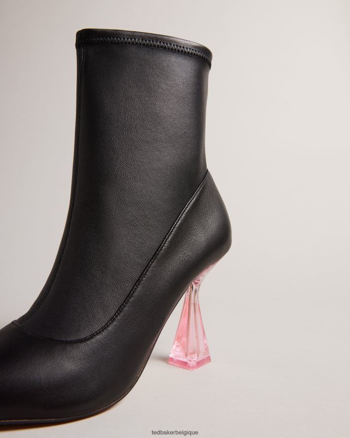 être Ted Baker femmes bottines à talons hauts en cuir stretch liya noir FR8J42841 chaussures