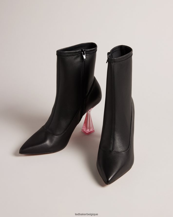 être Ted Baker femmes bottines à talons hauts en cuir stretch liya noir FR8J42841 chaussures