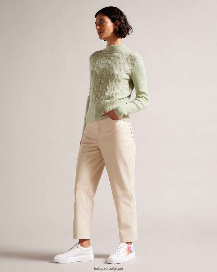 être Ted Baker femmes Tennia - Baskets plateforme à imprimé artistique blanc-orange FR8J42913 chaussures