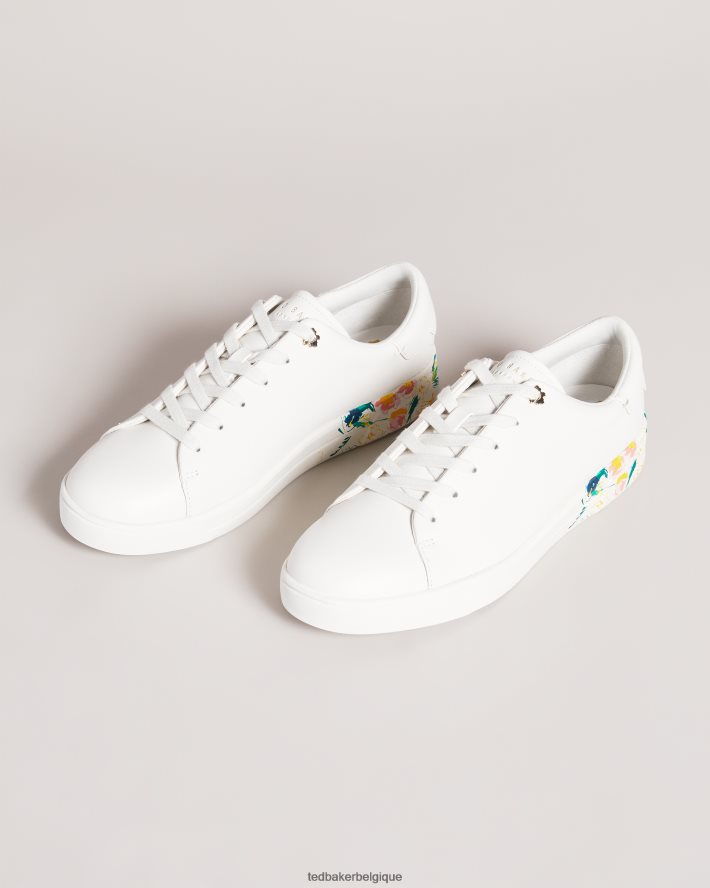 être Ted Baker femmes Timaya - Sketchy - Baskets à semelle cupsole magnolia Ivoire FR8J42935 chaussures