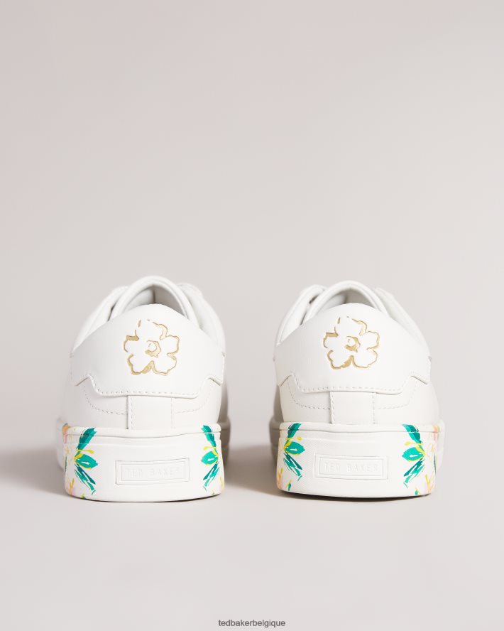 être Ted Baker femmes Timaya - Sketchy - Baskets à semelle cupsole magnolia Ivoire FR8J42935 chaussures