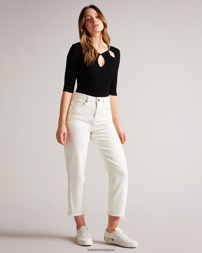 être Ted Baker femmes Timaya - Sketchy - Baskets à semelle cupsole magnolia Ivoire FR8J42935 chaussures