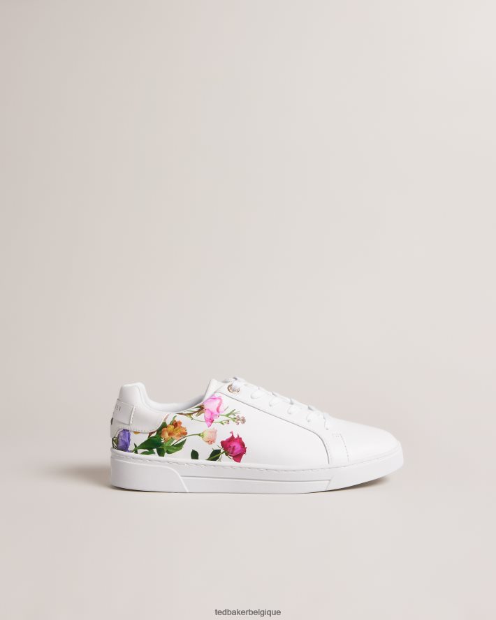 être Ted Baker femmes artel - baskets à semelle cuvette et imprimé floral blanc FR8J42857 chaussures