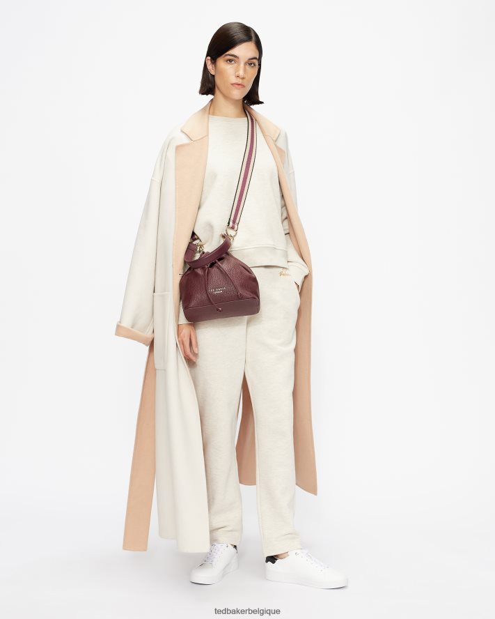 être Ted Baker femmes baskets en cuir foulonné kimmii blanc noir FR8J42908 chaussures