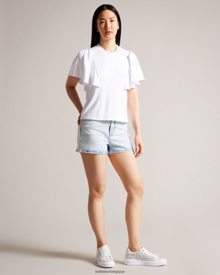 être Ted Baker femmes baskets à plateforme découpées au laser cwisp blanc FR8J42894 chaussures