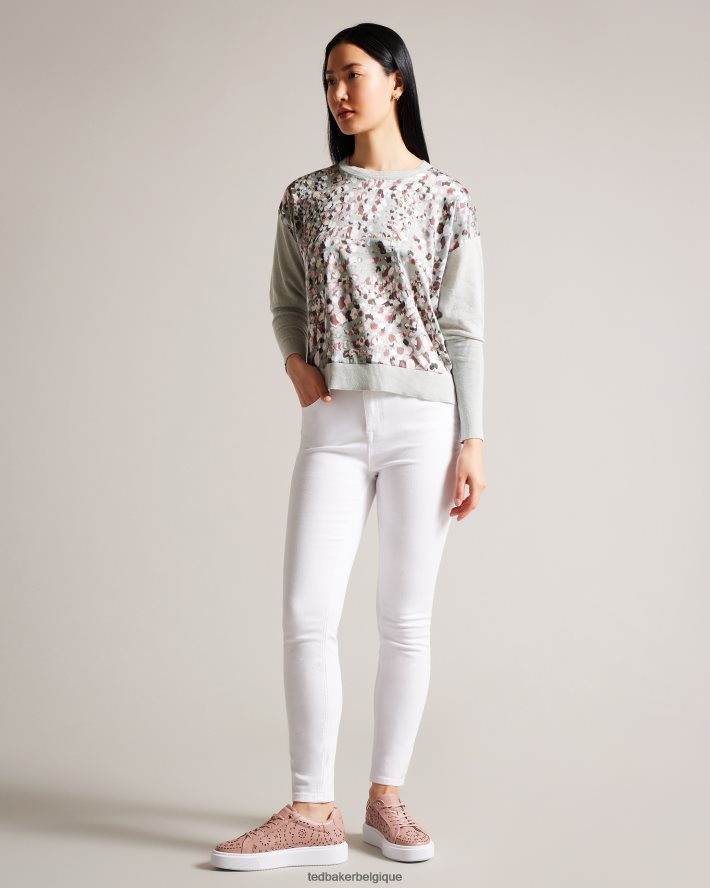 être Ted Baker femmes baskets à plateforme découpées au laser cwisp rose sombre FR8J42884 chaussures