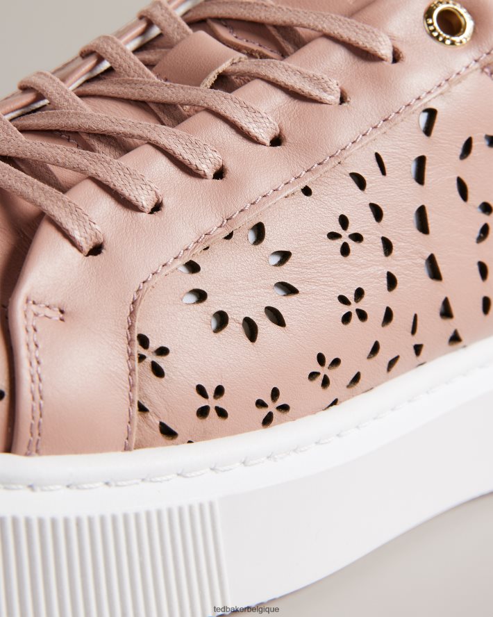 être Ted Baker femmes baskets à plateforme découpées au laser cwisp rose sombre FR8J42884 chaussures