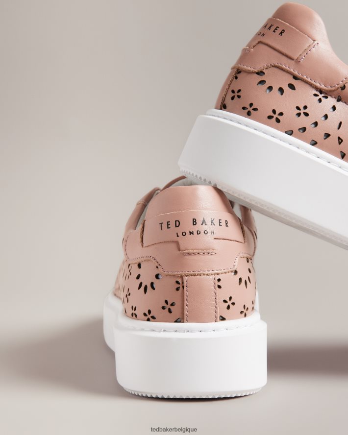 être Ted Baker femmes baskets à plateforme découpées au laser cwisp rose sombre FR8J42884 chaussures