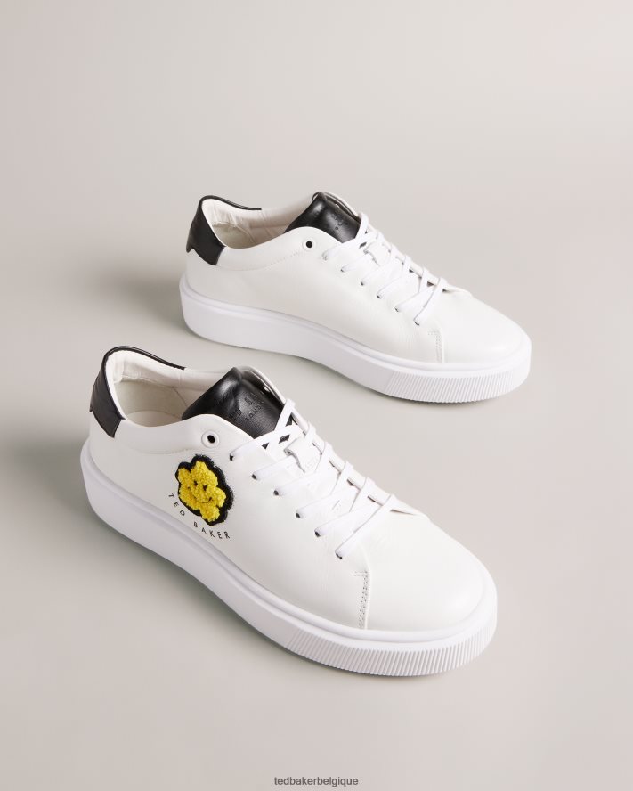 être Ted Baker femmes baskets à plateforme à fleurs magnolia maymay blanc FR8J42843 chaussures