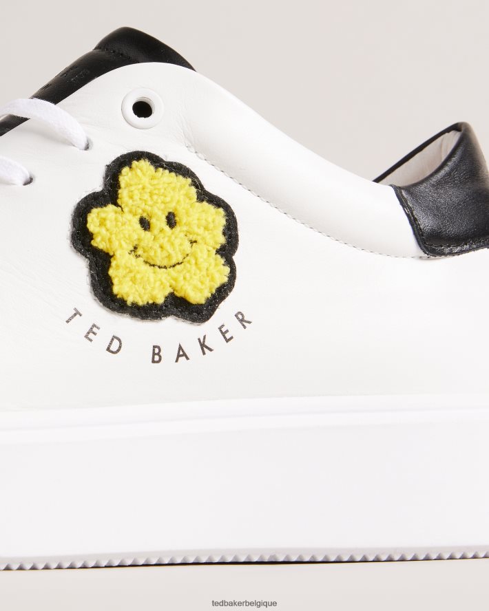 être Ted Baker femmes baskets à plateforme à fleurs magnolia maymay blanc FR8J42843 chaussures