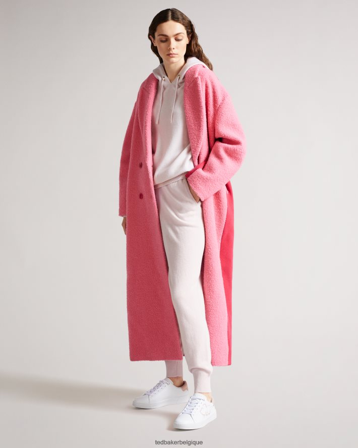 être Ted Baker femmes baskets à semelle cupsole avec placement de fleurs de magnolia tarliah blanc-rose FR8J42906 chaussures